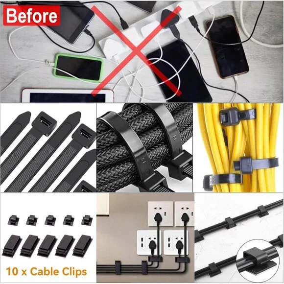Cable Management Box Cable Management Kit for Power Strip to Hide Wires,Cord Org